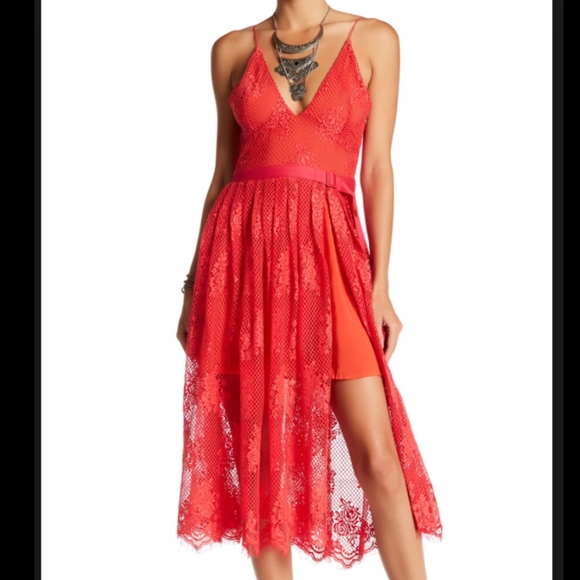 Free People  Midi Lace Dress - Picture 2 of 8